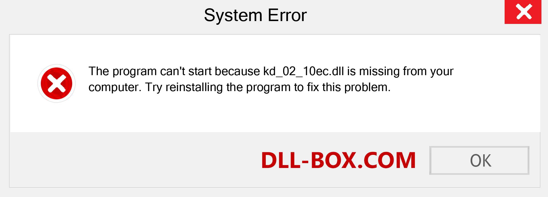  kd_02_10ec.dll file is missing?. Download for Windows 7, 8, 10 - Fix  kd_02_10ec dll Missing Error on Windows, photos, images
